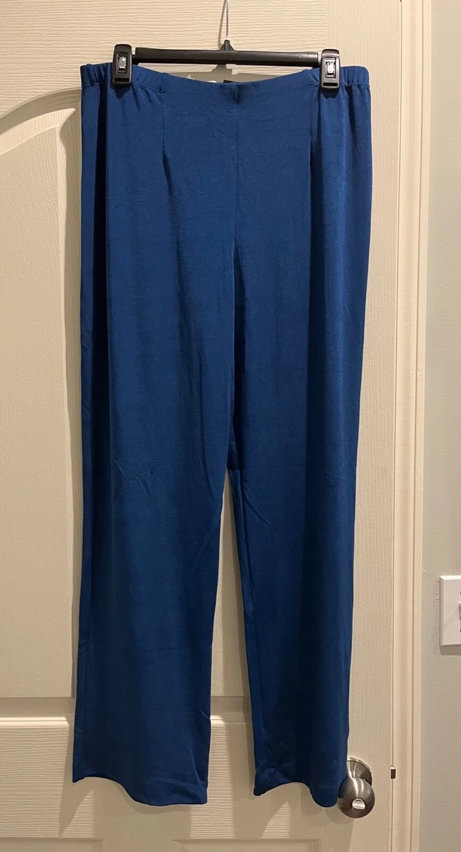 New RARE Chico's Travelers Royal Blue No Tummy Pants Sz 2 L Large 12 14 NWT