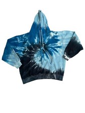 Exist-Tye Dye Blue Hoodie Sweatshirt Unisex Size Large