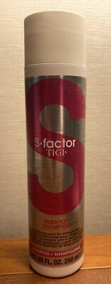 TIGI S.FACTOR SERIOUS SHAMPOO FOR DAMAGED HAIR 8.45 OZ / 250 ML NEW & AUTHENTIC