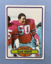 1980 Topps Football Sam Hunt #62 New England Patriots Vintage Card