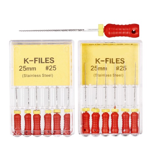 1 Pack Dental K-File Stainless Steel Endodontic Instruments Hand Use 21/25/31mm - 第 16/81 張圖片