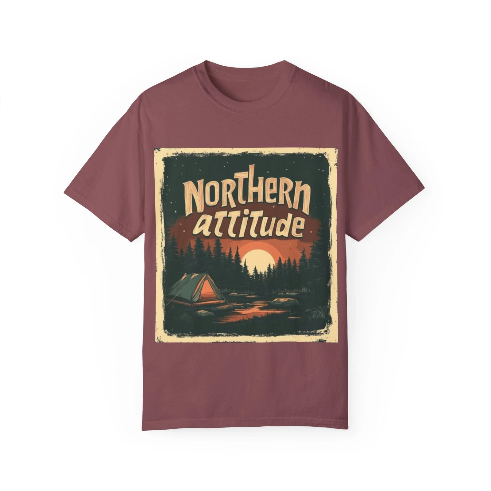 Outdoor Vintage Camping T-Shirt, Northern Attitude Tee, Unisex Outdoor Shirt
