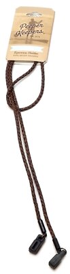 Peeper Keeper Eyeglass Retainer Cord Braided Leather in Brown Made in the U.S.A.
