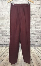 UNBRANDED Vintage Women's Burgundy Wool Blend Casual Pants Slacks Size: 7/8 READ
