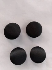 8  BLACK  SATIN COVERED 7/8 inch ROUND METAL SHANK BUTTONS COV13
