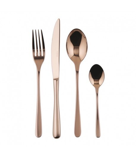 Sambonet Set 24 Pz Posate Tavola Monoblocco Taste PVD Copper  52553C81