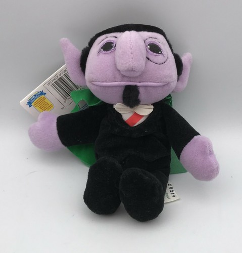 Tyco Sesame Street Beans THE COUNT Muppet 8" Plush Vintage 1997 w/ Tag - Picture 2 of 3