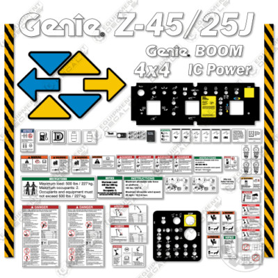 Fits Genie Z-45/25J Decal Kit Boom Lift - IC POWER | eBay