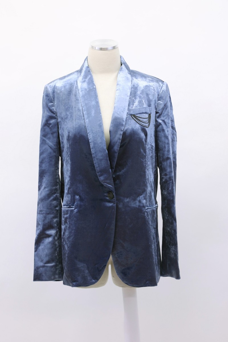 NWT$3395 Brunello Cucinelli Bright Velvet Knit Monili Bead Detail