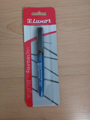 Luxor Füllfederhalter Fountain Pen Medium Blau/Schwarz Iridium-Federspitze