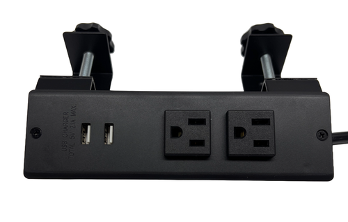 Schreibtisch/Bank Steckdose Klemme oder Unterputz Dual AC & 2 USB-Steckdosen 2,1 A 10 Fuß Kabel - Bild 2 von 11