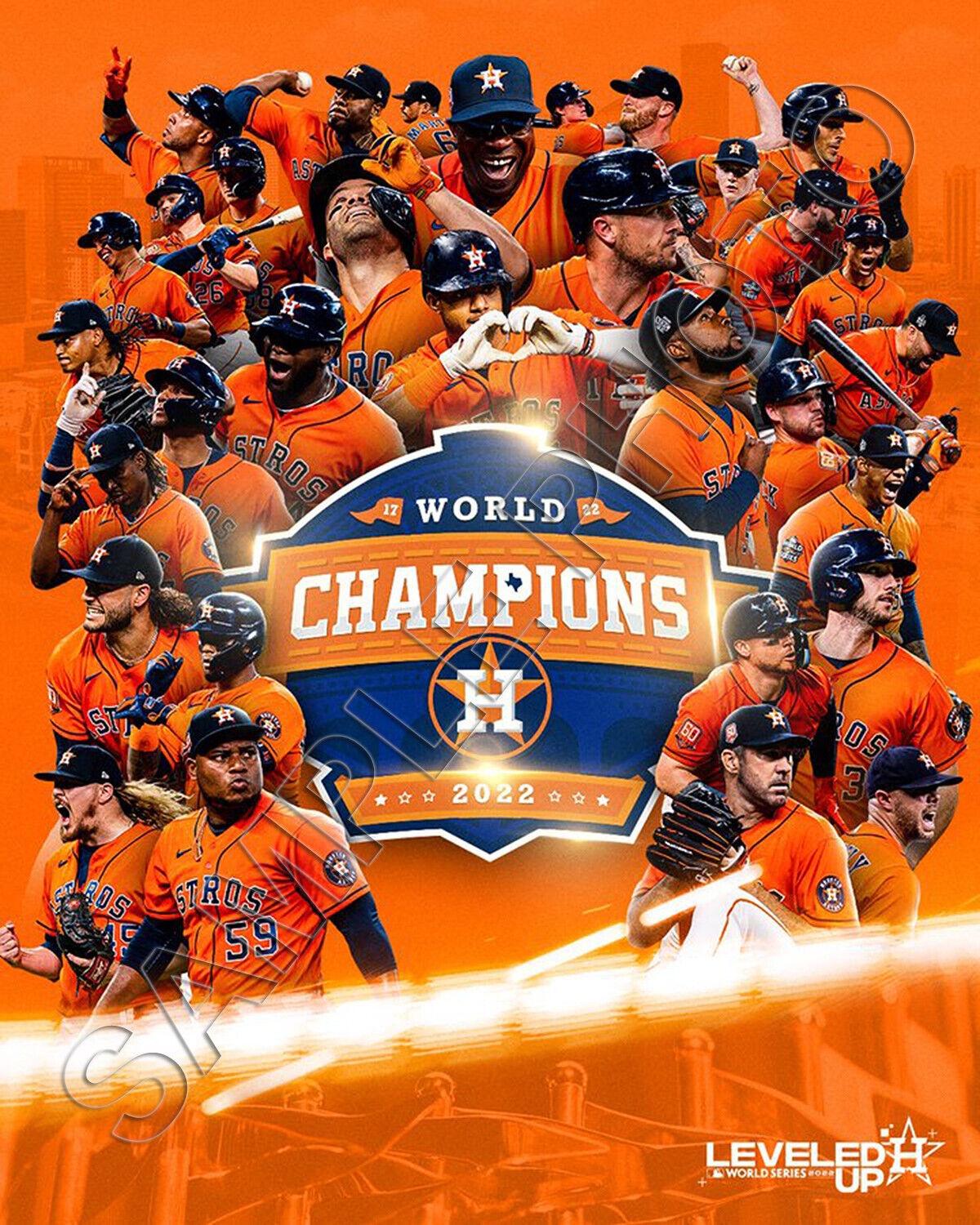 2022 HOUSTON ASTROS WORLD SERIES CHAMPIONS 8X10 TEAM COMPOSITE PHOTO