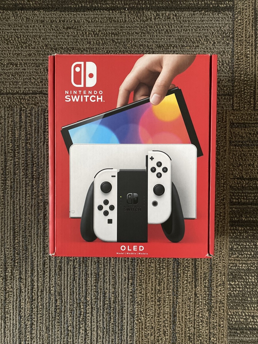 nintendo switch oled model w/ white joy-con new | eBay
