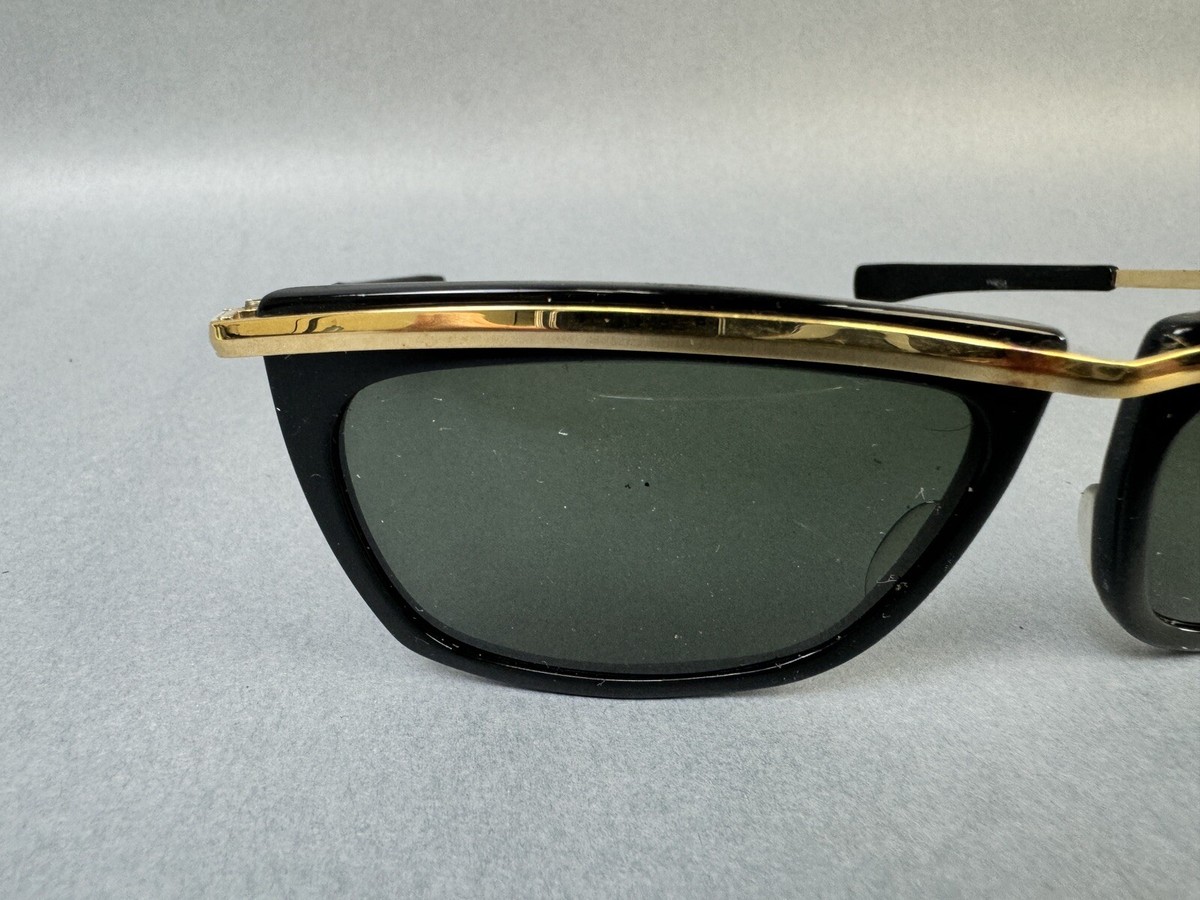 Vintage Bausch & Lomb Ray Ban Olympian II Black Gold 