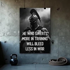 Spartan Gym Motivation Poster - Inspirational Fitness Wall Art