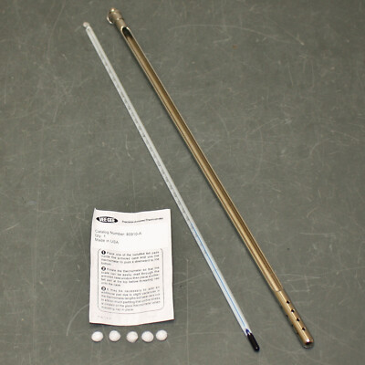 Vee Gee 12'' Thermometer 80910-A, Liquid In Glass, -10° to 250° F, 3'' Immersion
