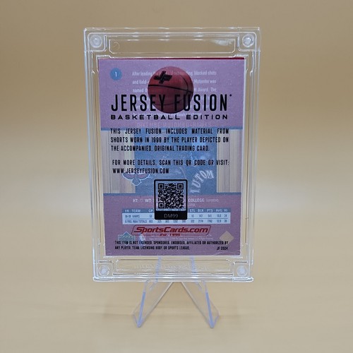 DIKEMBE MUTOMBO JERSEY FUSION Authentic Game Used swatch RIP HOF - Picture 4 of 10
