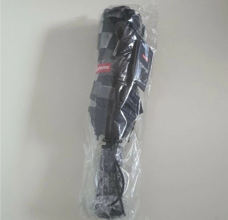 SS20 Supreme Shedrain Transparent Echiquier Parapluie Noir Neuf Accessoires
