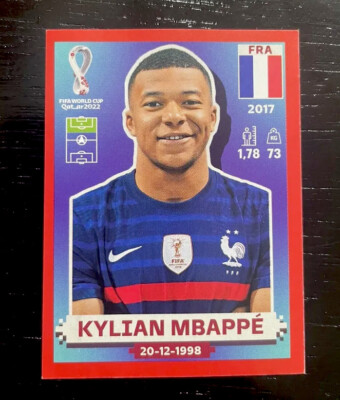 2022 Panini Qatar World Cup Parallel Sticker Kylian Mbappe Red