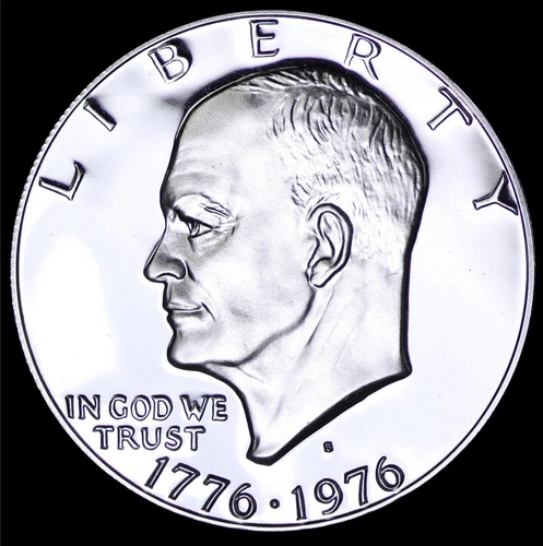 GEM PROOF CAMEO 1976-S Eisenhower Dollar 40% SILVER Bicentennial US Coin IKE