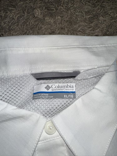 NEW Men's XLarge Columbia Omni-Shade James Bay White Long Sleeve Shirt - Picture 4 of 8