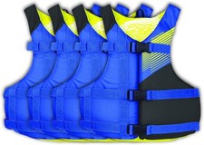   Adult Life Jacket PFD 4-Pack. US Coast Guard Approved Type III Life Vest fo...