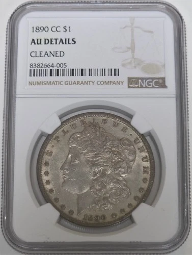 1890-CC Carson City Morgan Silver Dollar $1 NGC AU Details