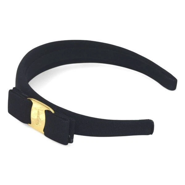 Auténtica diadema Salvatore Ferragamo Vara cinta accesorio para el cabello azul marino para mujer Foto 2 de 4