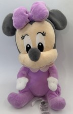 Disney Store Baby Minnie Mouse Plush 11  Sitting Stuffed Animal Toy
