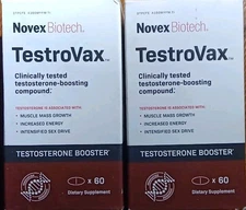 LOT 2 NOVEX BIOTECH TESTROVAX TEST BOOSTER DIETARY SUPPLEMENT 60 X2 120 TABLETS!