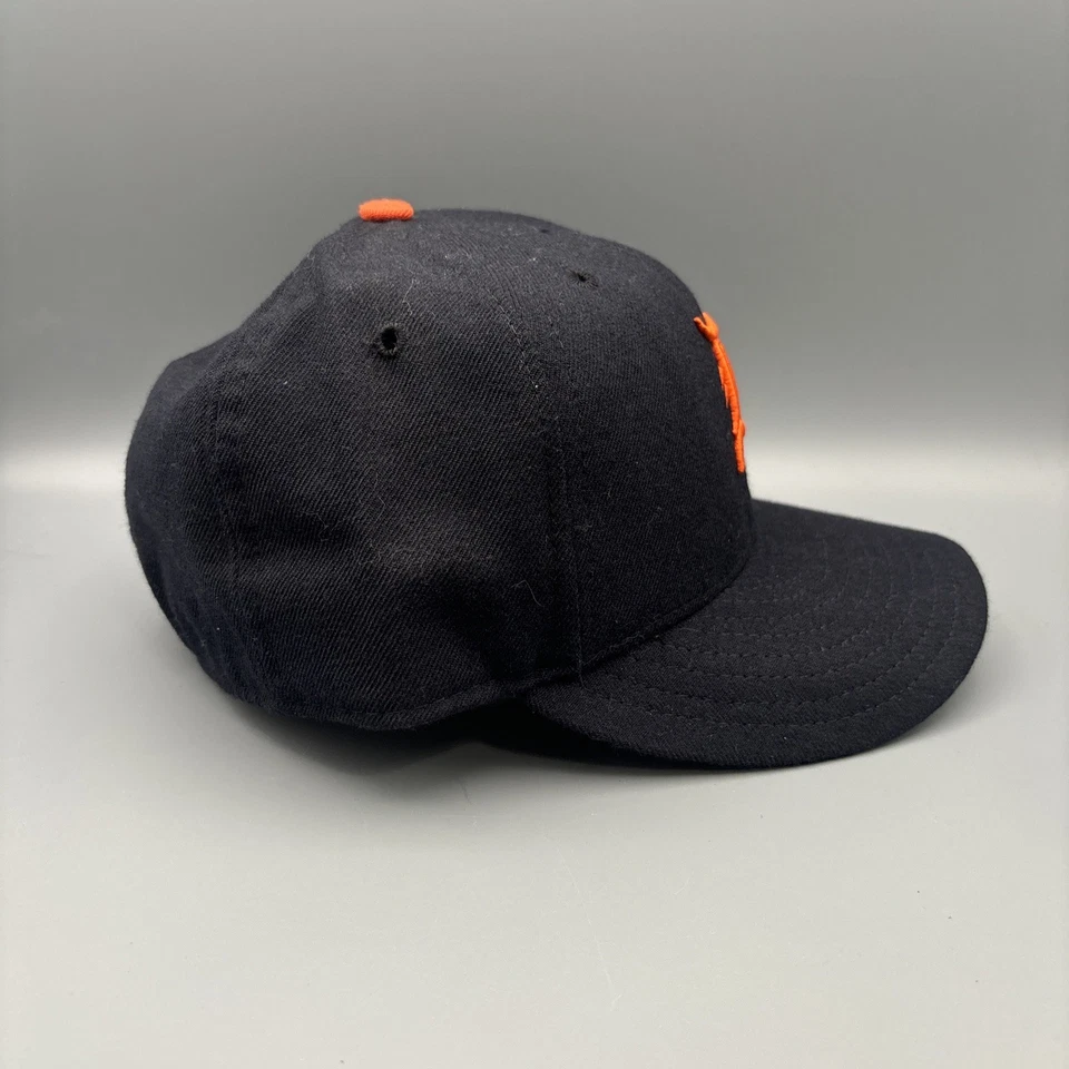 VINTAGE Detroit Tigers Hat Cap Fitted 7 1/8 Blue New Era MLB Baseball Wool USA - Image 4 of 4