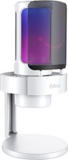 FIFINE Gaming USB PC Computer RGB Microphone for Live Streaming, Meeting