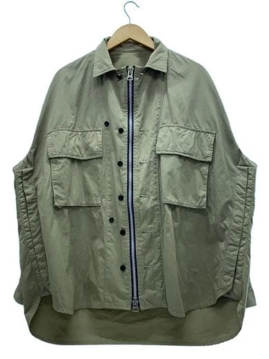 sacai Poplin camicia giacca giacca 2 cotone KHK 23 03078M