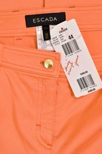 Escada 400 Orange Luster Stretch Fit Mid-Rise Bootcut Pants sz 44 DE / 14 US