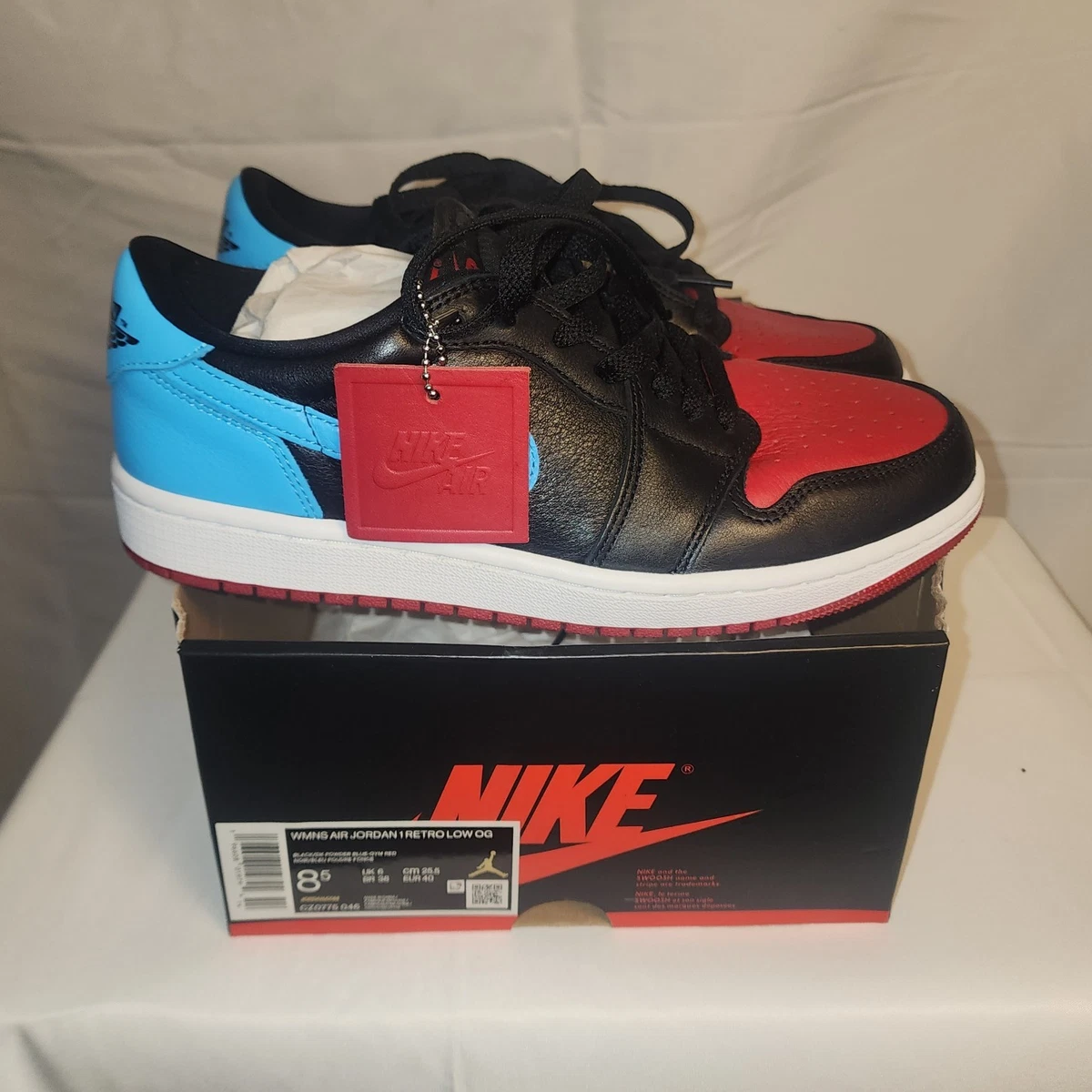 Preços baixos em Jordan 1 Retro Low Black Blue | eBay
