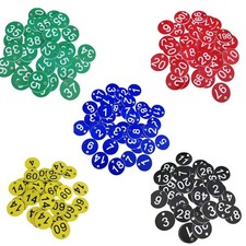100Pcs ID Number Tags 10-100 Engraved Number Signs Small Round ID Number Labels