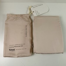 Olive Crate Tencel Eucalyptus Pillowcases Queen Size Barely Pink Set of 2