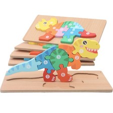 Puzzles for Ages 3-5 Dinosaur Puzzle 5-Pack, Montessori Toys for 3 Year Olds,...