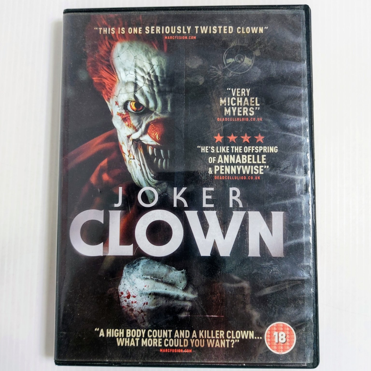 Joker Clown DVD PAL 2020 Horror Film Scott Jeffrey Proportion Productions