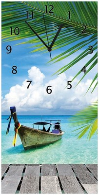 Wallario Wanduhr Sonnenboot Karibik schiff meer sonne urlaub strand wasser Sand