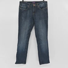 Vtg Y2k VGS Jeans Womens Size 8 Dark Wash Mid Rise Slim Straight Leg Stretch