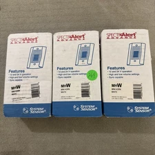 LOT of 3 System Sensor MHW SpectrAlert Advance 12/24V Mini-Horn - White 88659