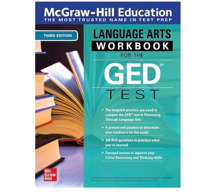 McGraw-Hill Education Language Arts Workbook for the GED Test 3rd Edition NEW