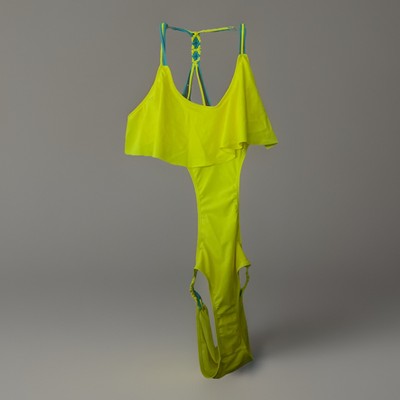NWT  YMI Size L MONOKINI ONE PIECE Neon Yellow SWIMSUIT