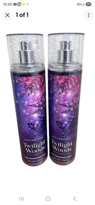 SET OF 2~Bath & Body Works TWILIGHT WOODS Fine Fragrance Mist Spray~NEW~RARE!