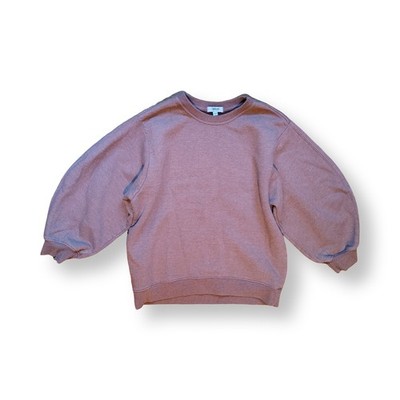 AGOLDE Sweatshirt Womens Large Blush Rose Pink Thora 3/4 Balloon Sleeve Crewneck