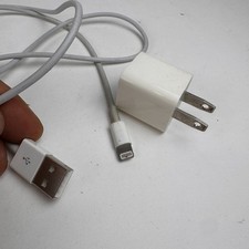 Genuine Apple 5W USB Power Adapter Wall Charger A1385 with Lightning Cable OEM