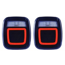 Smoked Halo Tail Lights 2pc For 1976-2006 Jeep Wrangler Tjyjcj5cj7 Smoked Halo Tail Lights 2pc For 1976-2006 Jeep Wrangler Tjyjcj5cj7