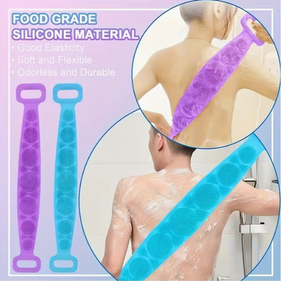 Dusch Peeling Band Silikon Rückenbürste Körper Reinigung Schwamm