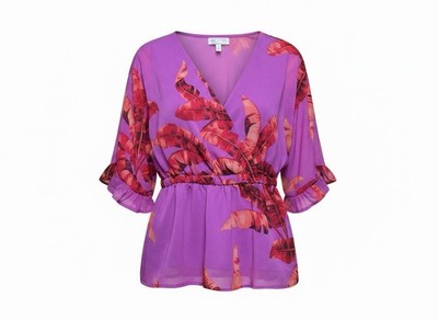 sofia jeans by Sofia Vergara Pink Floral Top Size XS